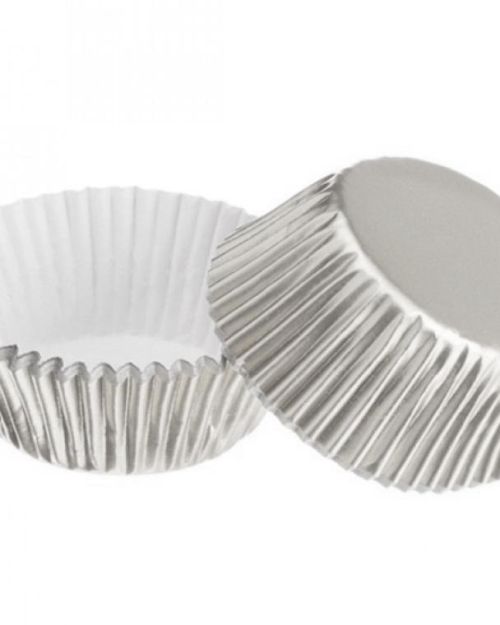 Silver Foil Mini Cupcake Cases 75pk