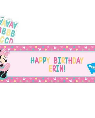 Minnie 1st Birthday Personalised Banner Kit