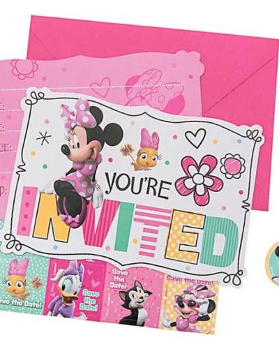 Minnie Mouse Invitations 8pk