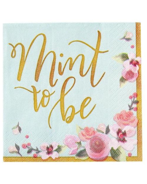 Mint To Be Beverage Napkins 16pk