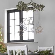 Mistletoe Hanging Hoop with Snowflakes & Stars