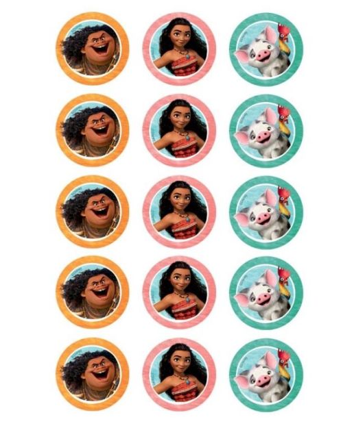 Edible Icing Cupcake Images – Moana