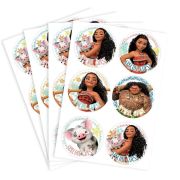 Moana Party ID Stickers 24pk