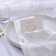 Modern Luxe Gold Metal Heart Place Card Holders 6pk