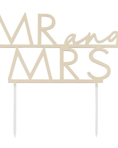 Modern Luxe Mr & Mrs Cake Topper