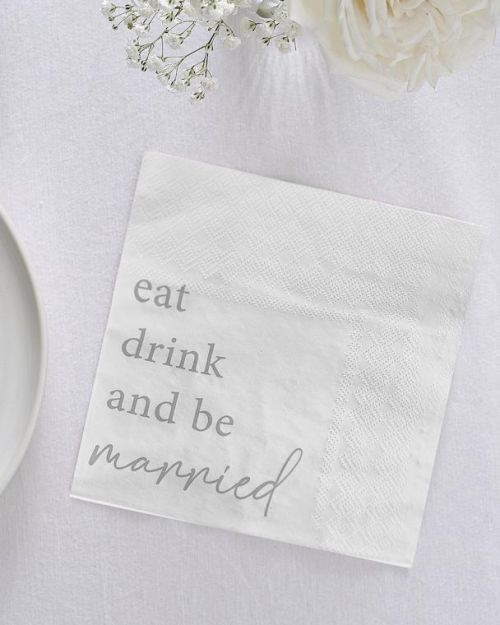 Modern Luxe Wedding Napkins 16pk