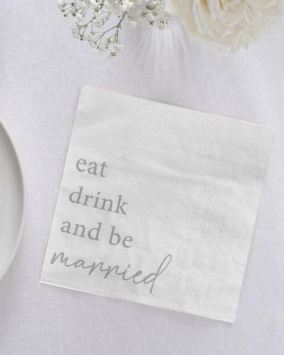 Modern Luxe Wedding Napkins 16pk