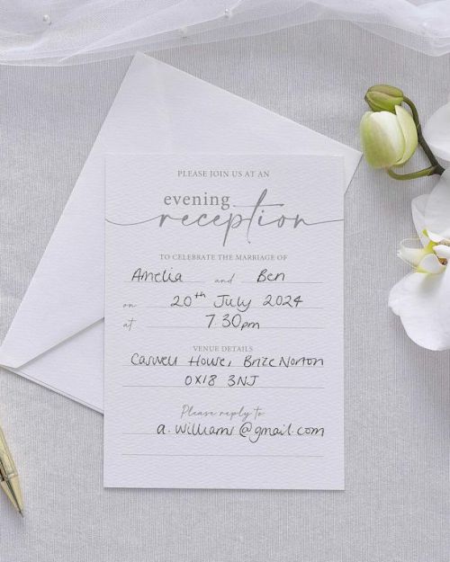 Modern Luxe Wedding Reception Invitations 10pk