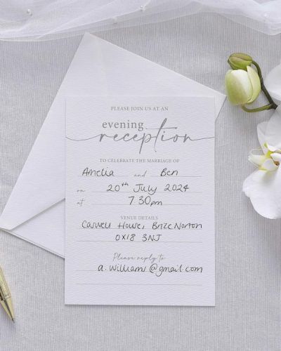 Modern Luxe Wedding Reception Invitations 10pk
