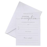 Modern Luxe Wedding Reception Invitations 10pk