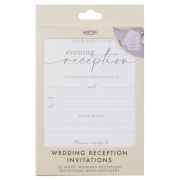 Modern Luxe Wedding Reception Invitations 10pk