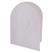 Modern Luxe White Embossed Table Numbers