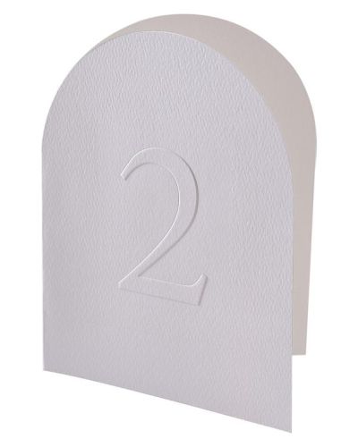 Modern Luxe White Embossed Table Numbers
