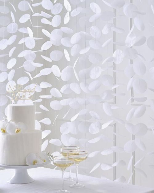 Modern Luxe White Paper Disc Backdrop