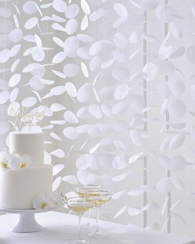 Modern Luxe White Paper Disc Backdrop