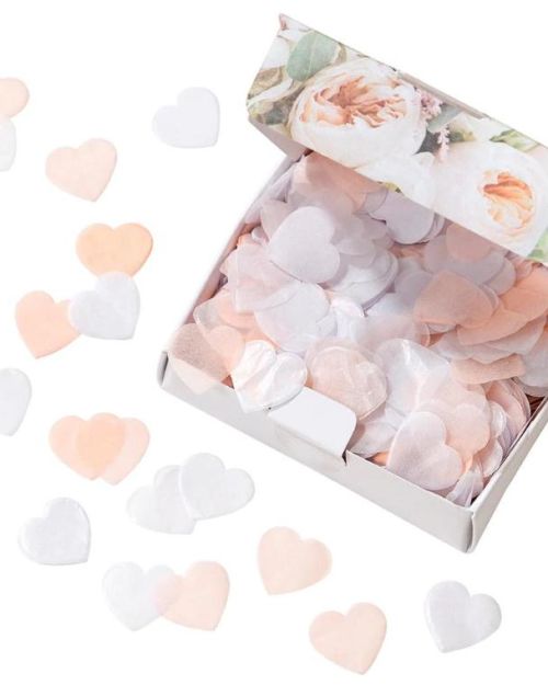 Modern Romance Pastel Heart Confetti