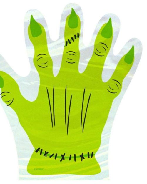 Monster Hand Shaped Treat Bags 10pk