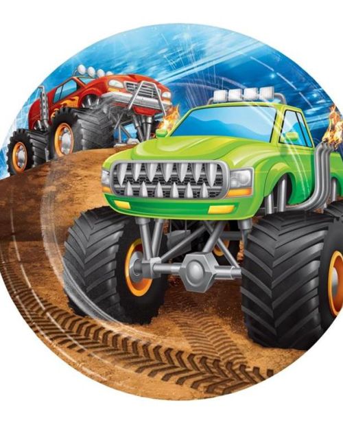 Monster Truck Lunch Plates 8pk