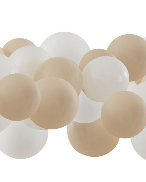 Nude & White Mosaic Balloons 40pk