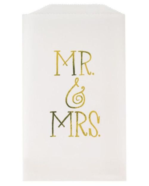 Mr & Mrs Glassine Treat Bags 8pk