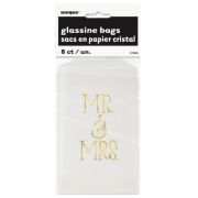 Mr & Mrs Glassine Treat Bags 8pk