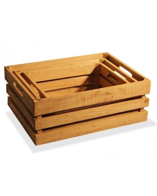 Natural Wooden Crates – 4 Sizes