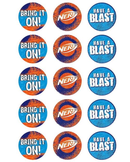 Edible Icing Cupcake Images – Nerf