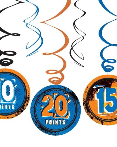 Nerf Hanging Swirl Decorations 6pk