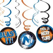Nerf Hanging Swirl Decorations 6pk