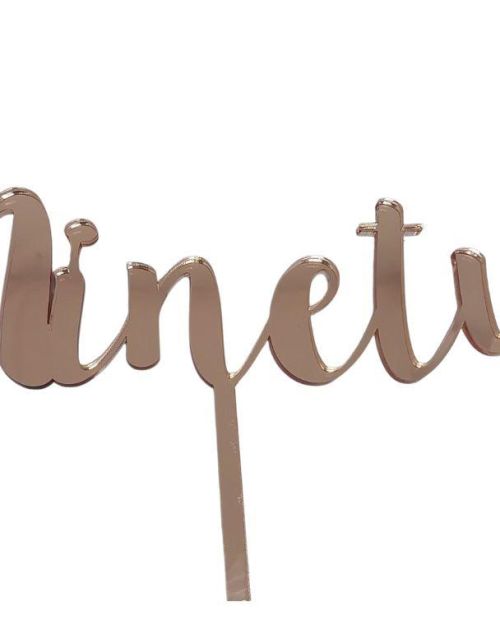 Ninety Cake Topper – Rose Gold