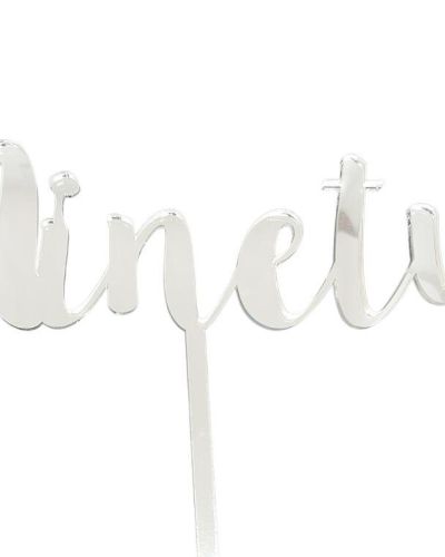 Ninety Cake Topper – Silver