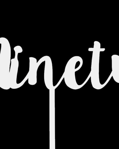 Ninety Cake Topper – White