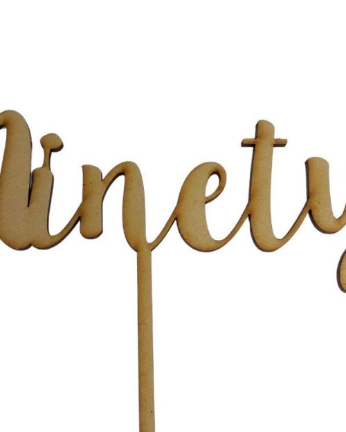 Ninety Cake Topper – Wood