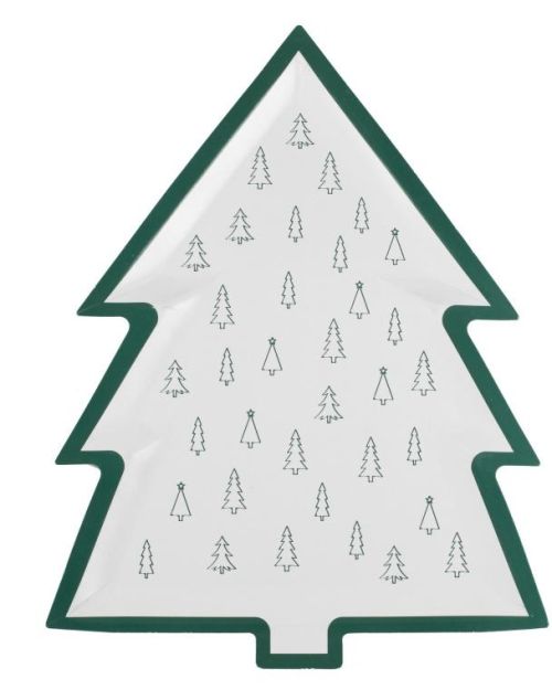 Nordic Noel Tree Shaped Plates 8pk