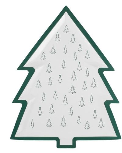 Nordic Noel Tree Shaped Plates 8pk