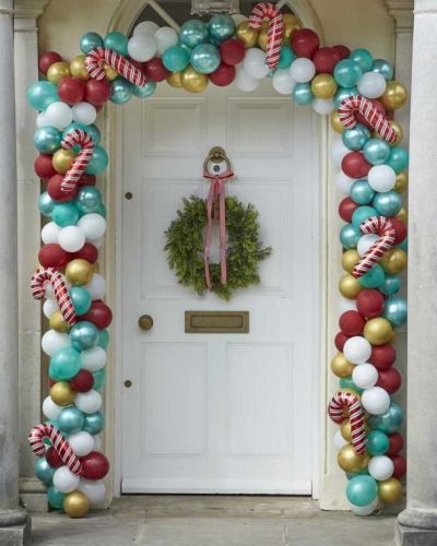 Novelty Candy Cane Christmas Balloon Arch Kit