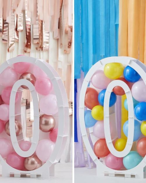 Number 0 Balloon Mosaic Stand