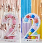 Number 2 Balloon Mosaic Stand