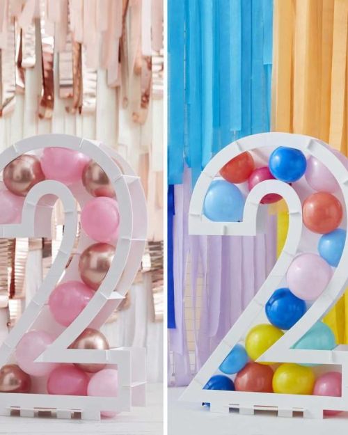 Number 2 Balloon Mosaic Stand