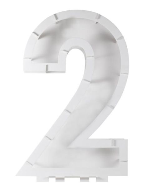 Number 2 Balloon Mosaic Stand