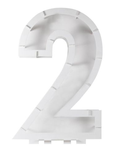 Number 2 Balloon Mosaic Stand