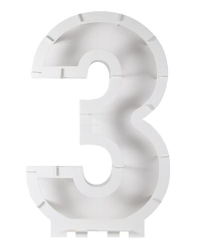 Number 3 Balloon Mosaic Stand