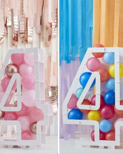 Number 4 Balloon Mosaic Stand