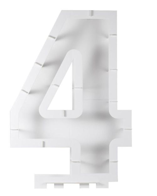 Number 4 Balloon Mosaic Stand