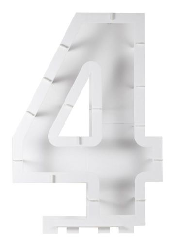 Number 4 Balloon Mosaic Stand