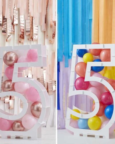 Number 5 Balloon Mosaic Stand