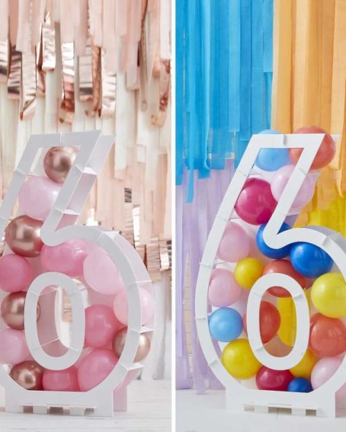 Number 6 Balloon Mosaic Stand