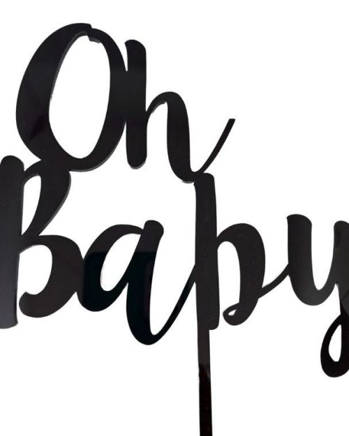 Black – Oh Baby Cake Topper