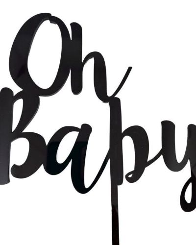 Black – Oh Baby Cake Topper