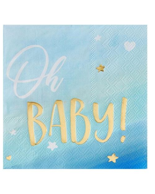 Oh Baby Boy Beverage Napkins 16pk